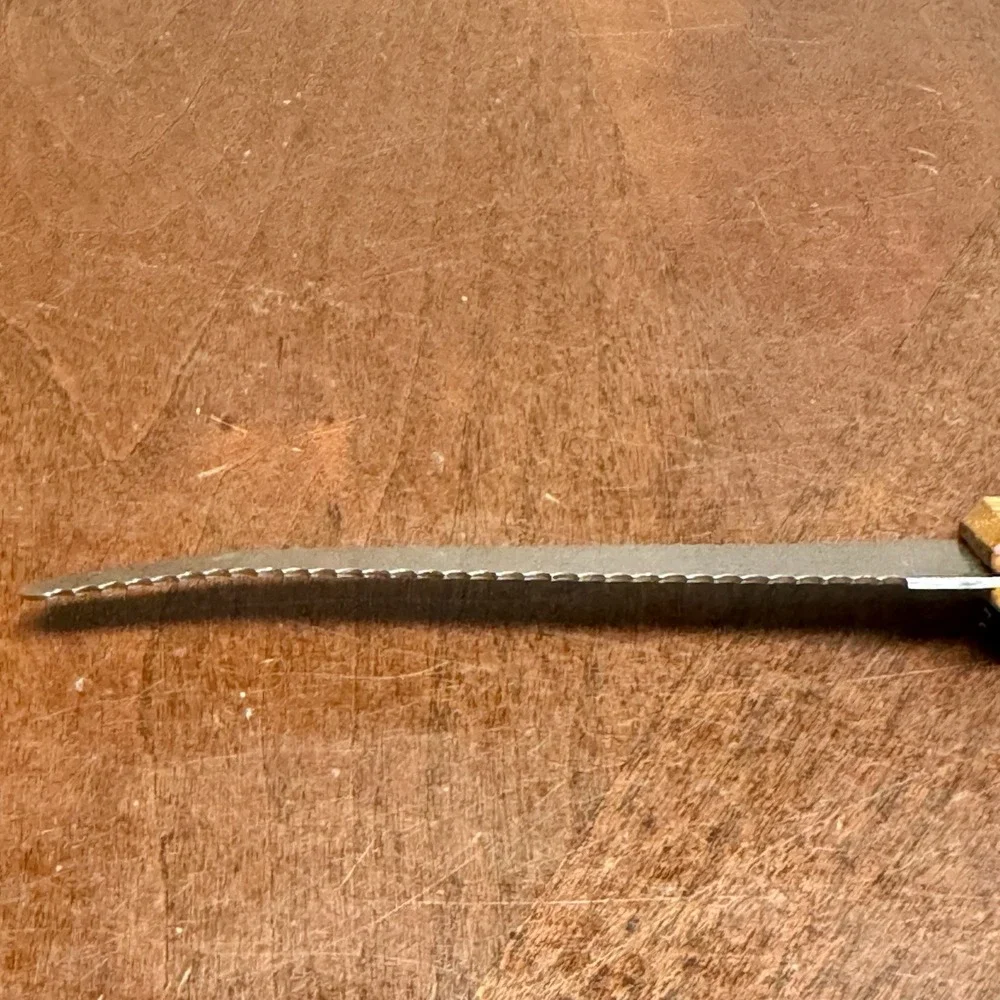 Ekco‎ Stainless Steel Serrated Double Sided Blade Grapefruit Knife Wood Handle